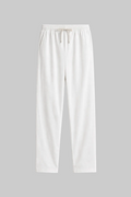 Cotton Linen Relaxed Fit Trousers – Off White | Summer Essential