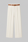 Women’s Off-White High-Waist Wide-Leg Trousers