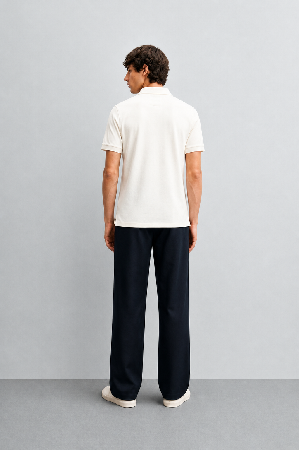 Men's premium classic off-white polo T-shirt