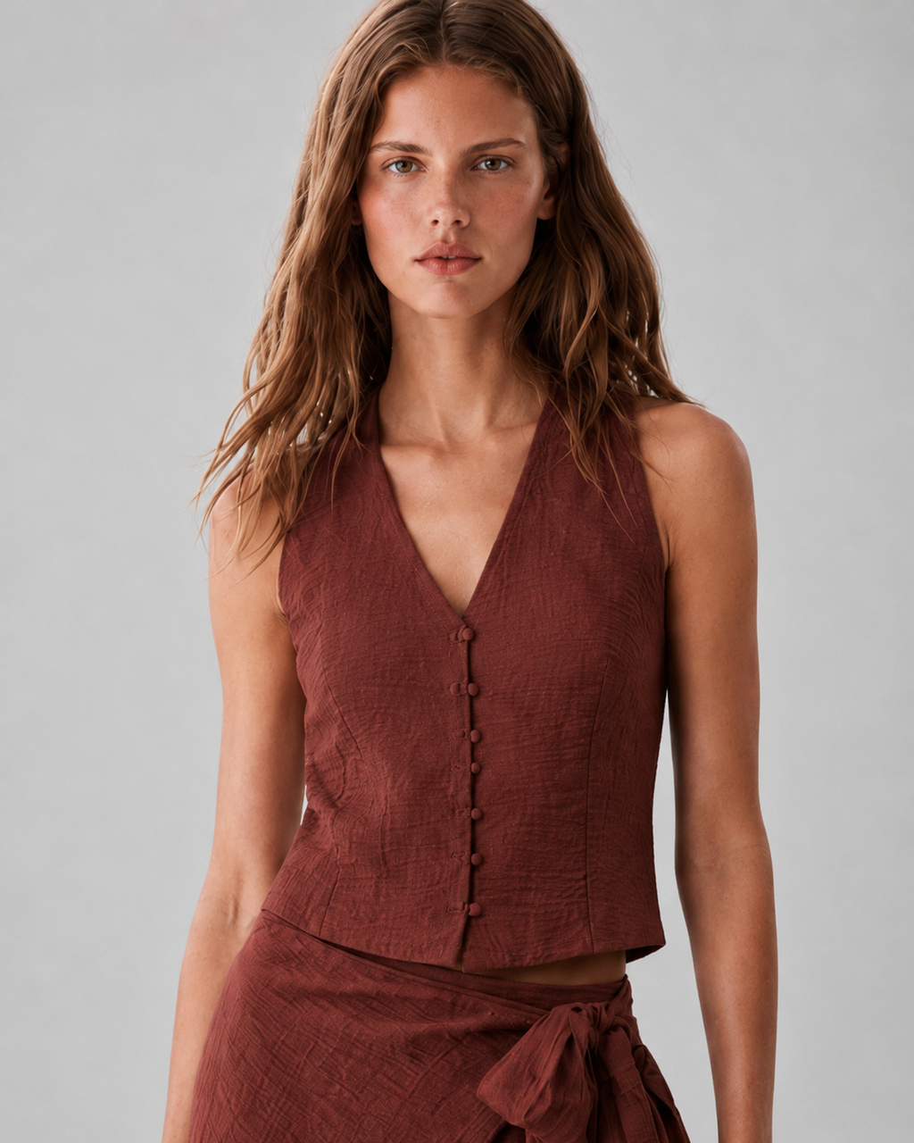 Women's premium La Riviera so-ord terracota set