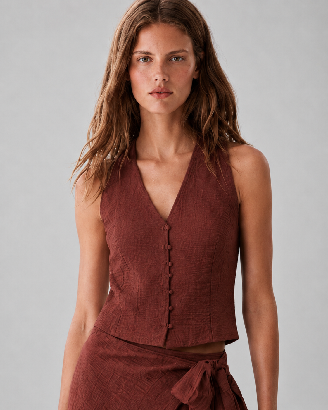 Women's premium La Riviera so-ord terracota set