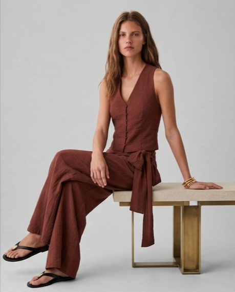 Women's premium La Riviera so-ord terracota set