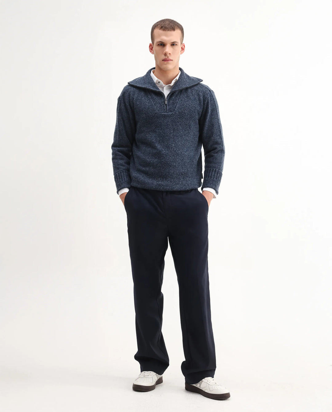 Heathered Quarter-Zip Pullover