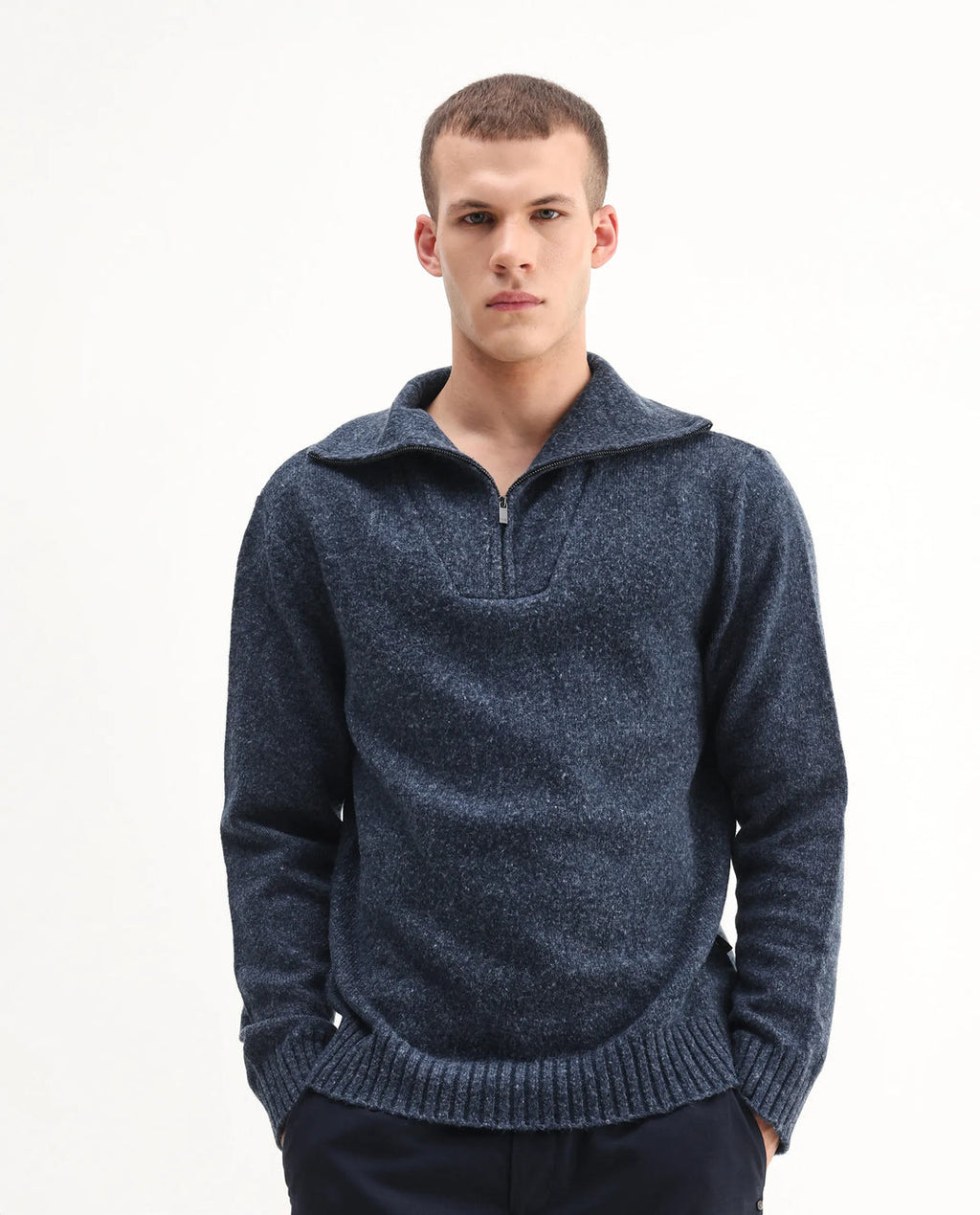 Heathered Quarter-Zip Pullover