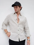 Ivory Pinstripe Linen Shirt