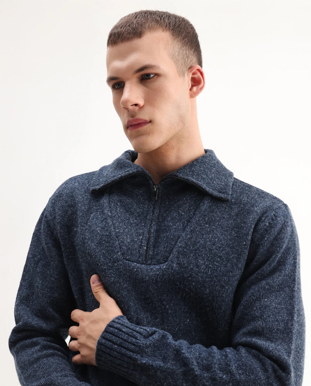 Heathered Quarter-Zip Pullover