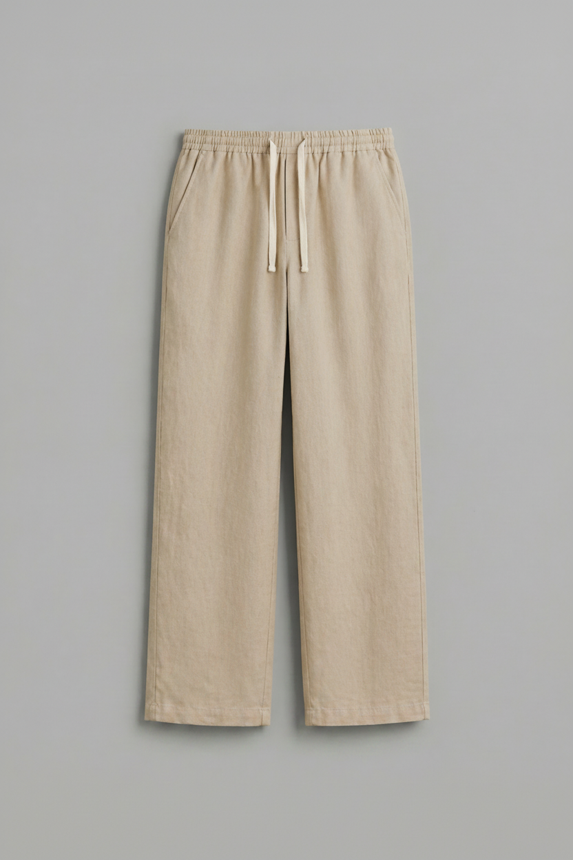 Men's premium pure linen drawstring trousers | Summer Essentials |