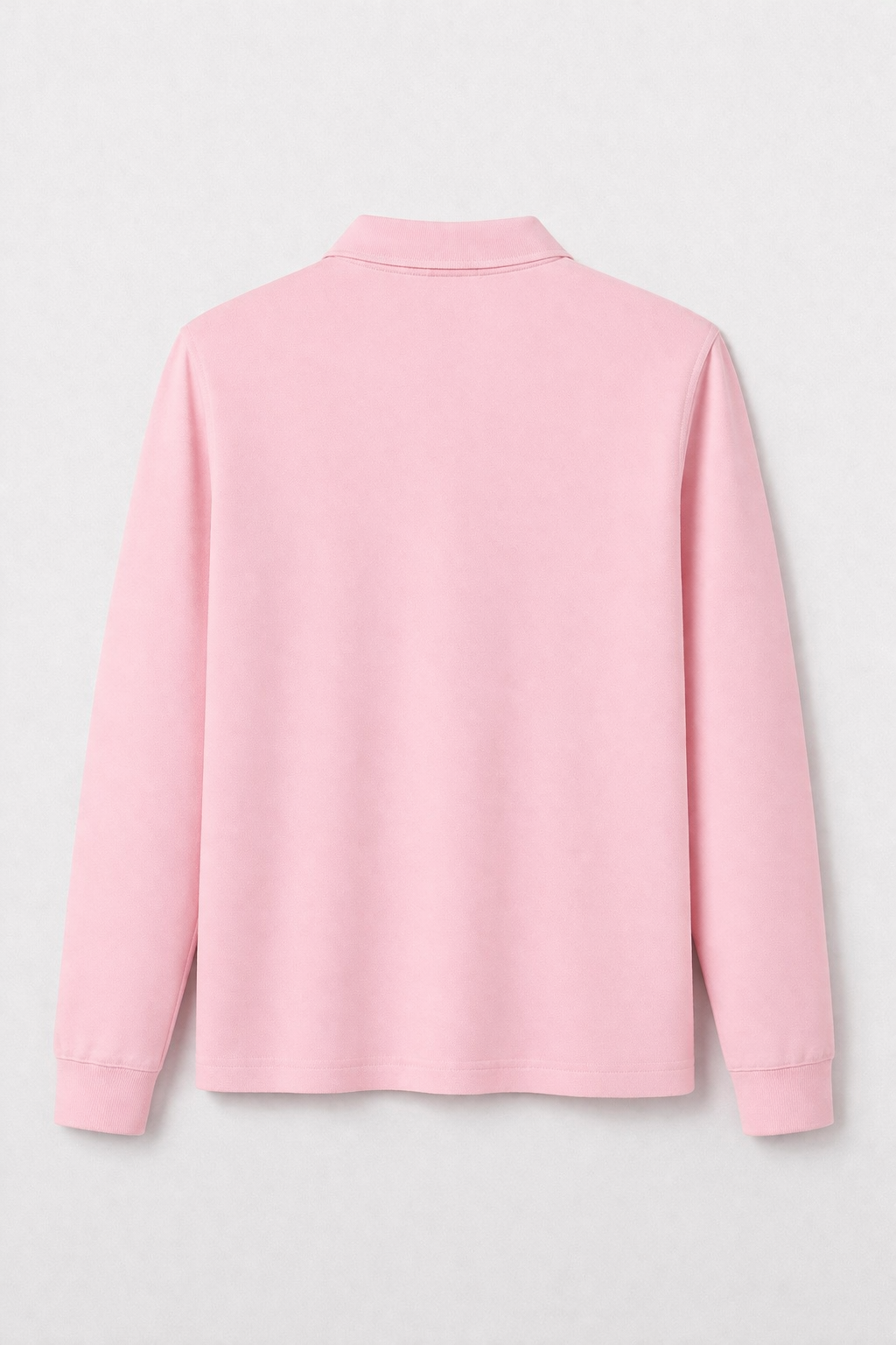 Men’s pastel Pink Long Sleeve Polo – Relaxed Fit | Summer Essentials |