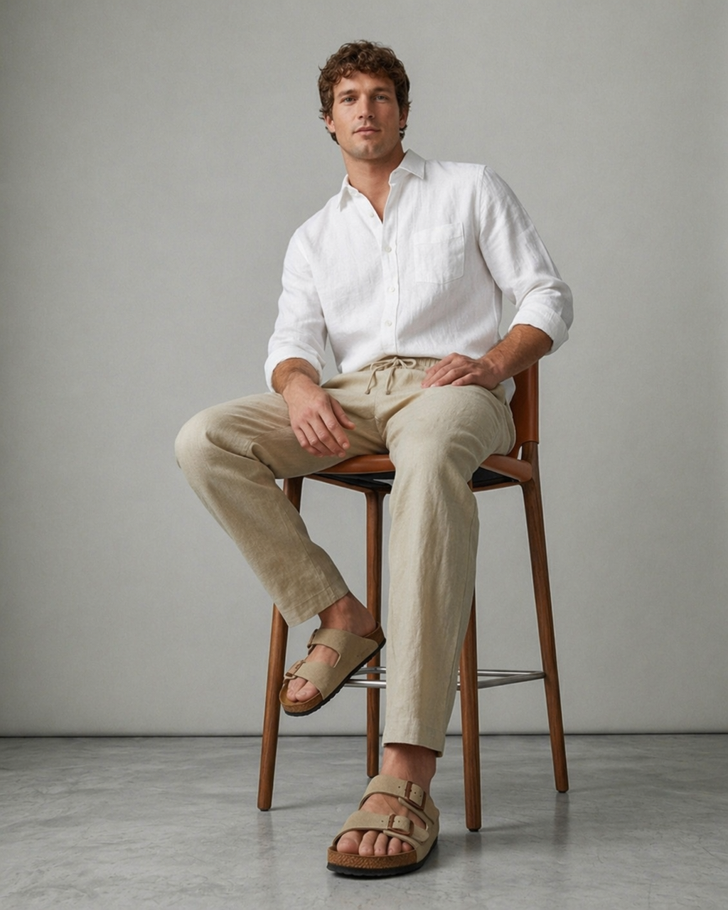 Men's premium pure linen shirt - white | Summer Essentials |